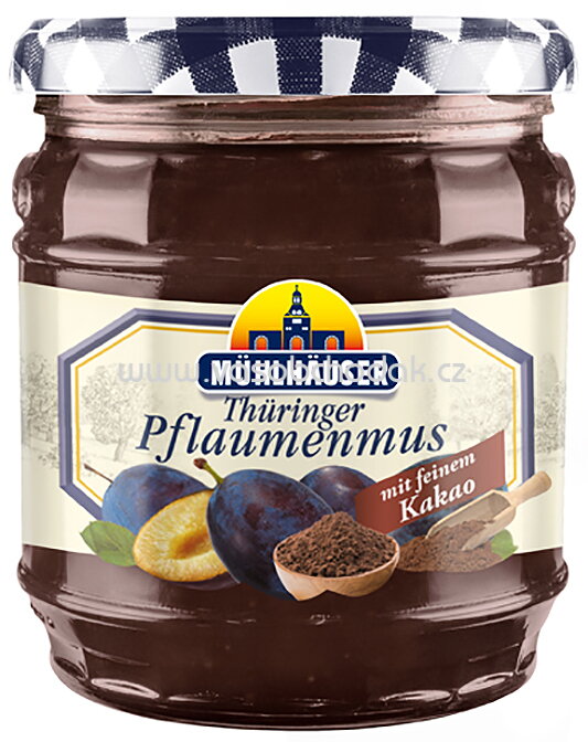 Mühlhäuser Thüringer Pflaumenmus mit feinem Kakao, 450g