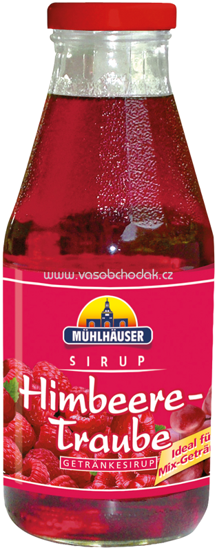 Mühlhäuser Sirup Himbeere Traube, 500 ml