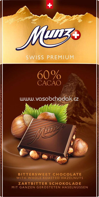 Munz Swiss Premium Schokolade Zartbitter 70% Cacao, 100g Munz Swiss Premium Schokolade Zartbitter 70% Cacao, 100g
