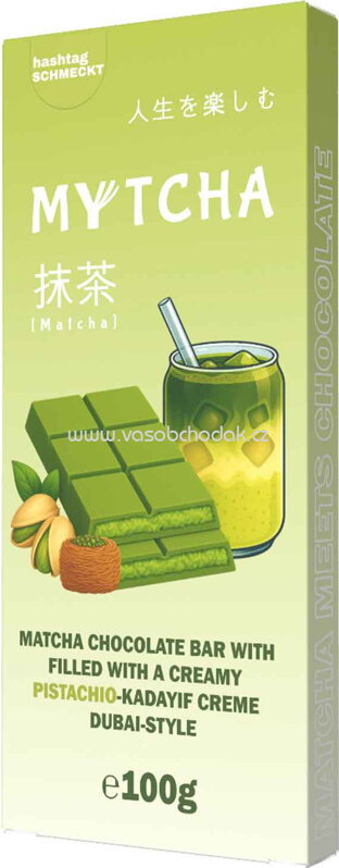 Mytcha Matcha Chocolate Bar Dubai-Style, 100g