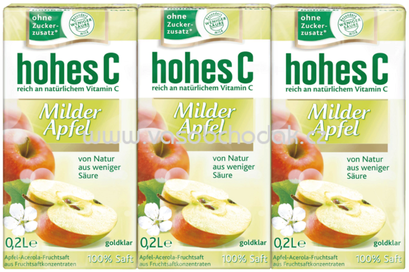 Hohes C Milder Apfel, 3x200 ml