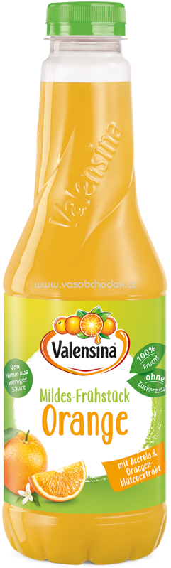 Valensina Mildes Frühstück Milde Orange mit Acerola, 1l