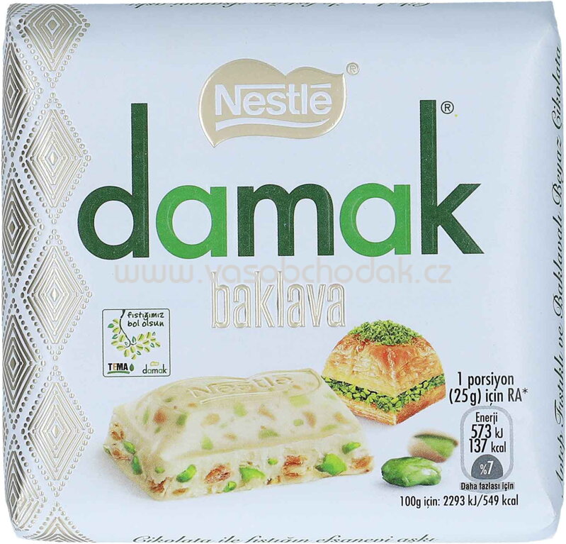 Nestlé Damak Baklava White Chocolate, 60g Nestlé Damak Baklava White Chocolate, 60g