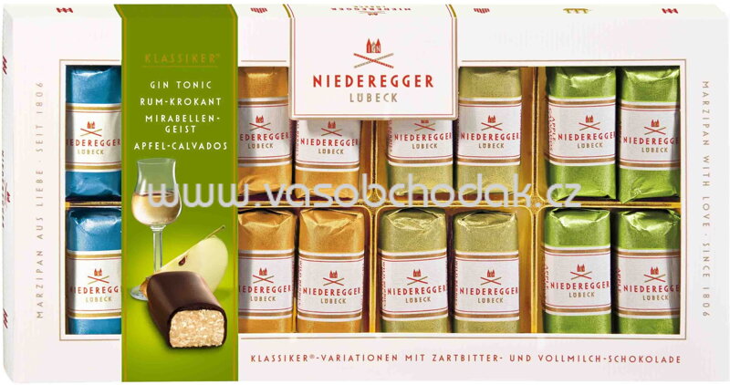 Niederegger Marzipan Klassiker-Variationen alkoholisch, 200g