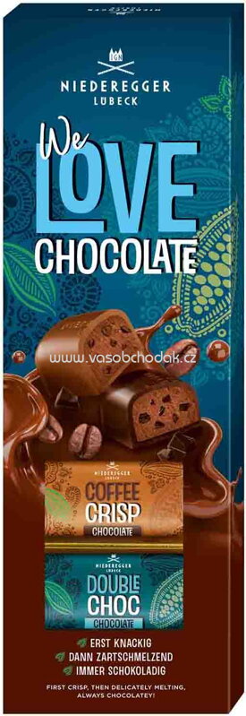 Niederegger We Love Chocolate Klassiker Mix Coffee Crisp & Double Choc, 100g