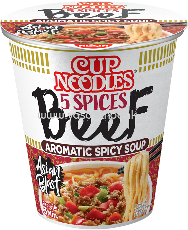 Nissin Cup Noodles 5 Spices Beef, 1 St Nissin Cup Noodles 5 Spices Beef, 1 St