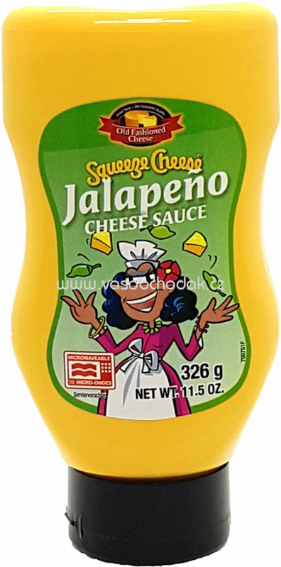 Old Fashioned Cheese Squeeze Cheese Jalapeno Cheese Sauce, 326g