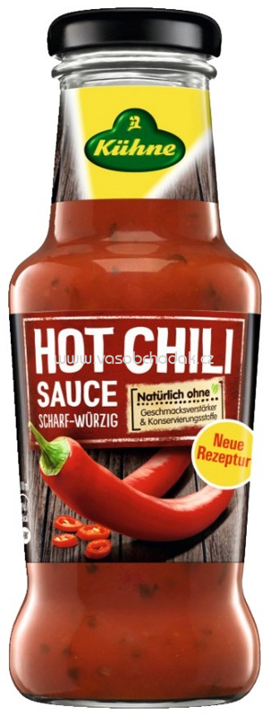Kühne Hot Chili Sauce Würzig Scharf, 250 ml