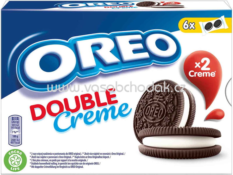 Oreo Double Creme, 6x2 St, 170g Oreo Double Creme, 6x2 St, 170g