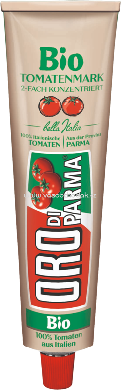 Oro di Parma Bio Tomatenmark, 2-fach Konzentriert, Tube, 200g