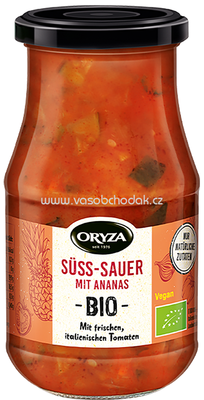 Oryza Bio Sauce Süss-Sauer mit Ananas, 410g