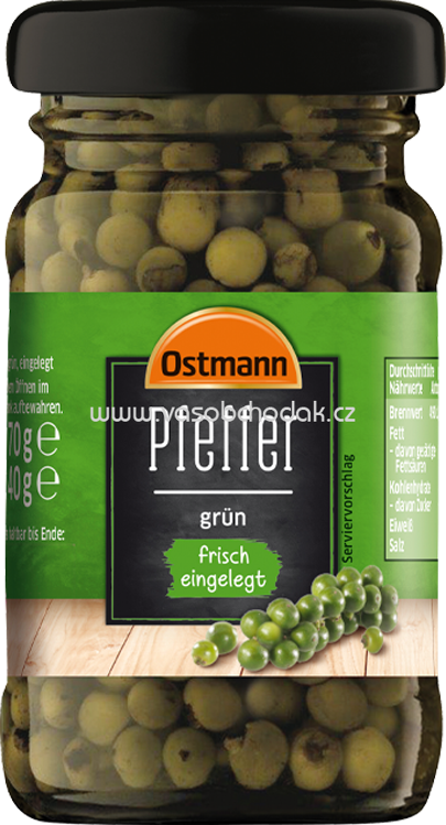 Ostmann Pfeffer grün eingelegt, 70g