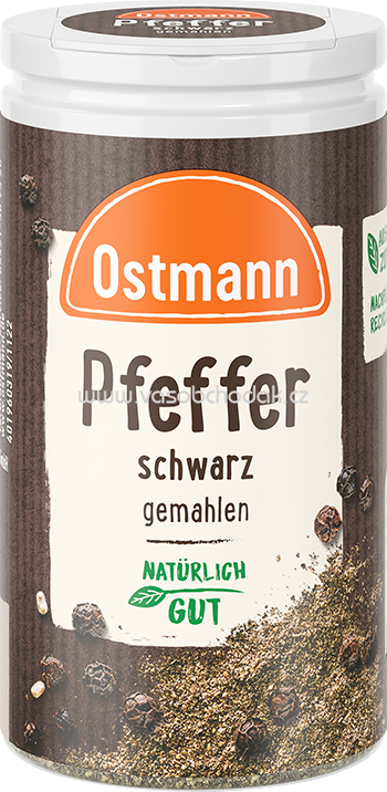 Ostmann Pfeffer schwarz, gemahlen, 40g