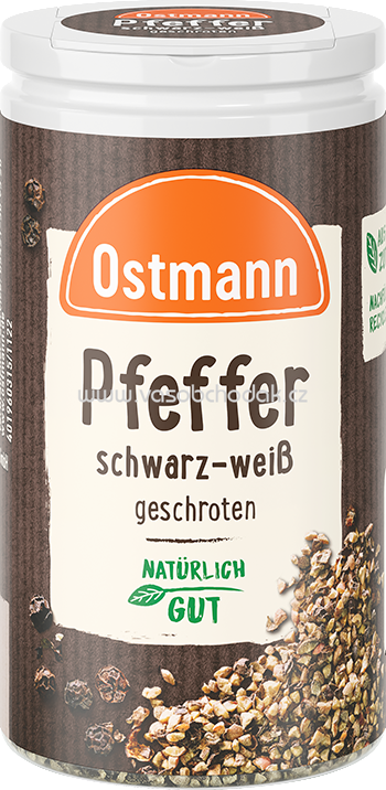 Ostmann Pfeffer schwarz-weiß, geschrotet, 40g