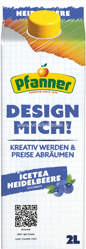 Pfanner Eistee Design Mich Heidelbeere, 2l