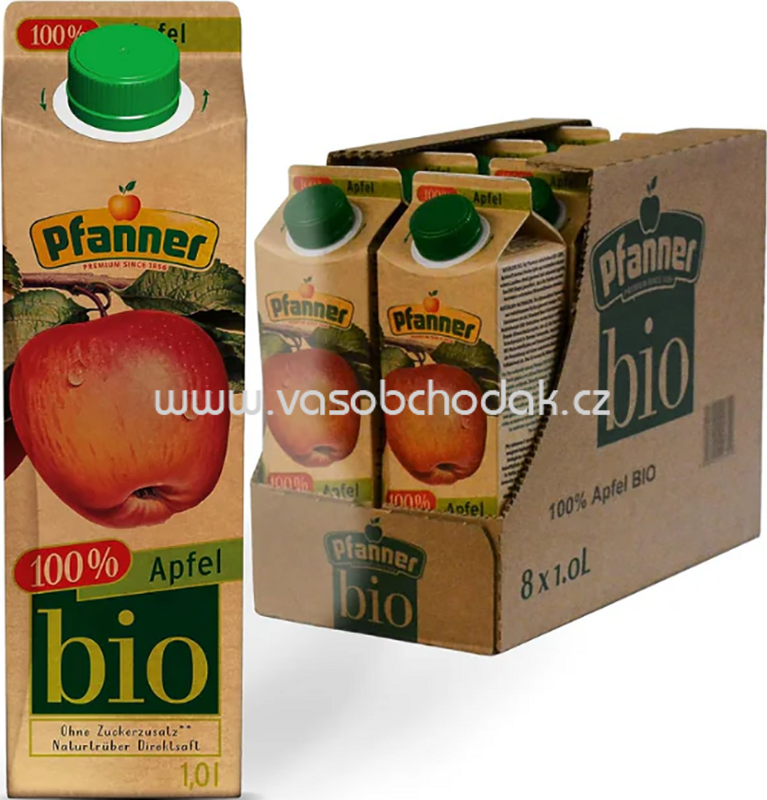 Pfanner Bio 100% Apfel, 8x1l Pfanner Bio 100% Apfel, 8x1l
