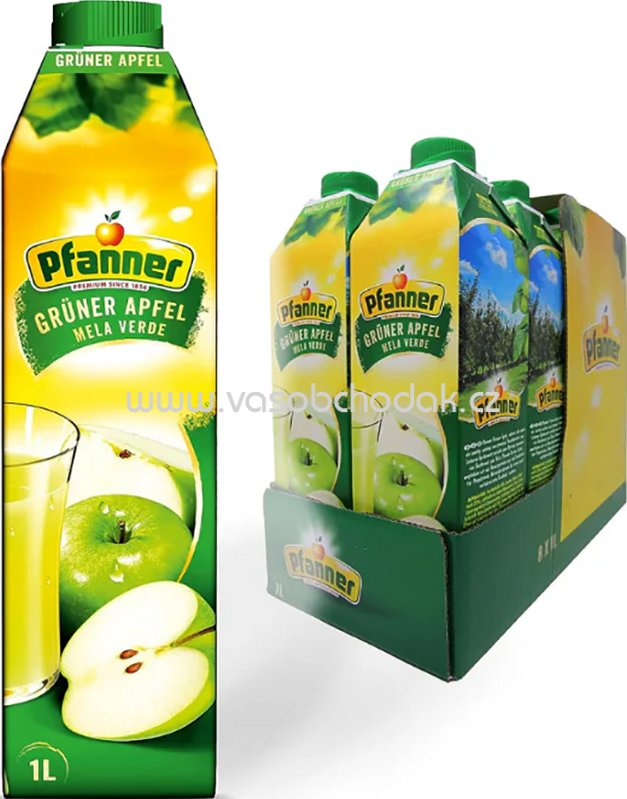 Pfanner Grüner Apfel, 8x1l Pfanner Grüner Apfel, 8x1l