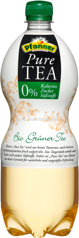 Pfanner Pure Tea Bio Grüner Tee, 6x1l