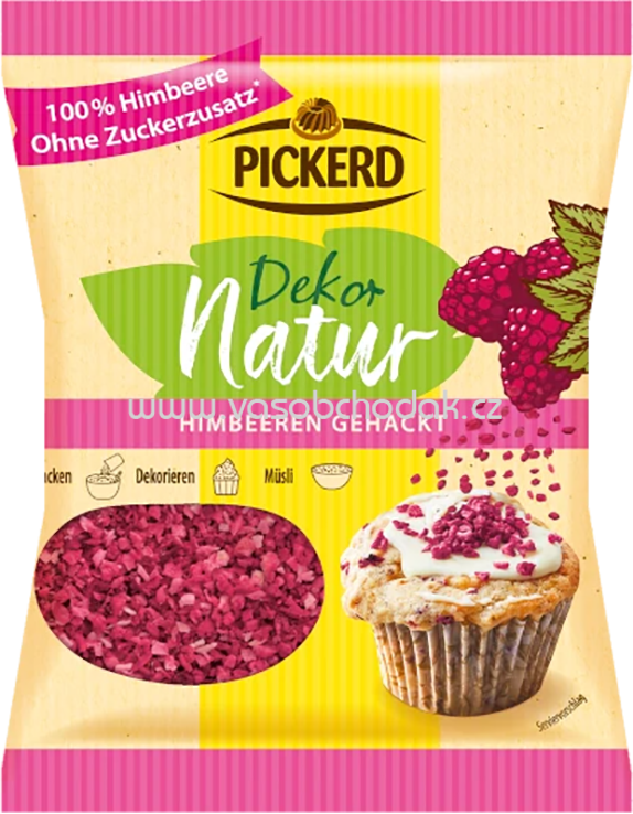 Pickerd Dekor Natur Himbeeren gehackt, 20g Pickerd Dekor Natur Himbeeren gehackt, 20g
