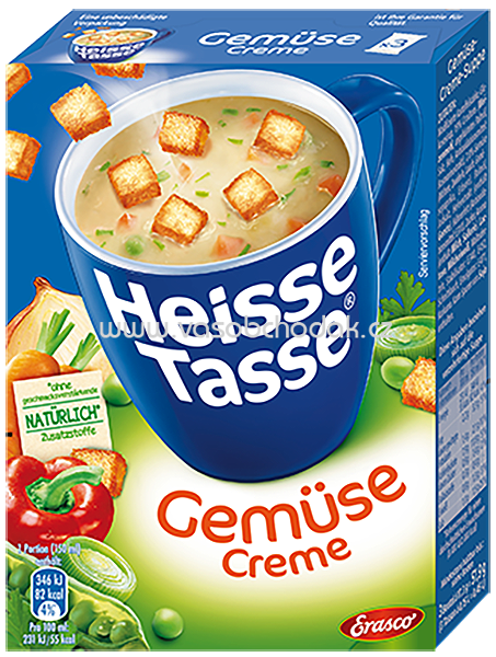 Erasco Heisse Tasse Gemüse Creme, 3x150 ml Erasco Heisse Tasse Gemüse Creme, 3x150 ml