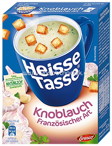 Erasco Heisse Tasse Knoblauch Französischer Art, 3x150 ml Erasco Heisse Tasse Knoblauch Französischer Art, 3x150 ml
