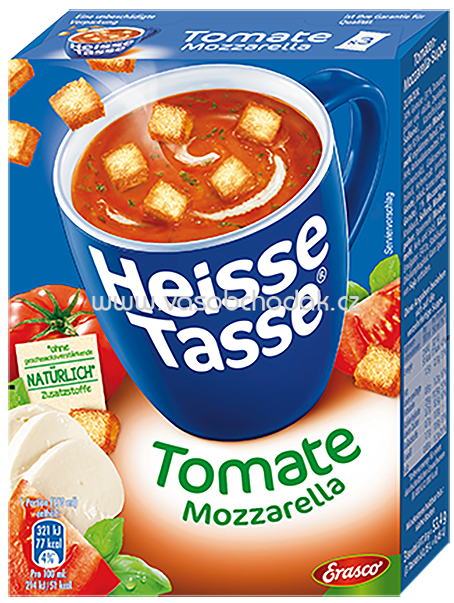 Erasco Heisse Tasse Tomate Mozarella, 3x150 ml Erasco Heisse Tasse Tomate Mozarella, 3x150 ml