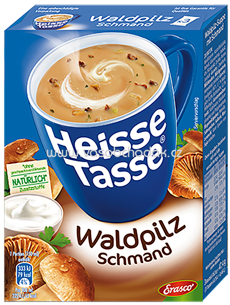 Erasco Heisse Tasse Waldpilz Schmand, 3x150 ml Erasco Heisse Tasse Waldpilz Schmand, 3x150 ml