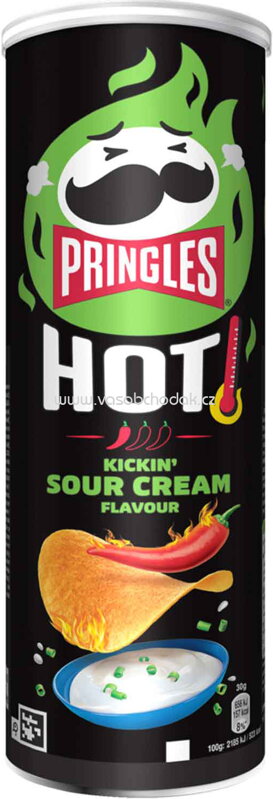 Pringles Hot Kickin' Sour Cream, 160g Pringles Hot Kickin' Sour Cream, 160g