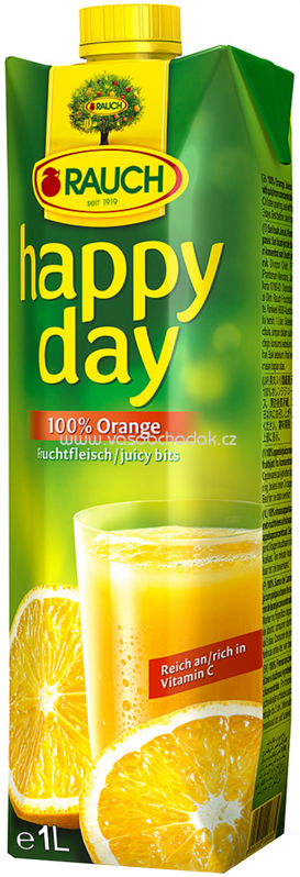 Rauch Happy Day 100% Orange mit Fruchtfleisch, 1l