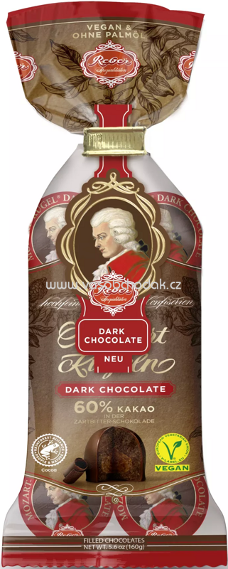 Reber Mozart Kugeln Dark Chocolade, 8 St, 160g Reber Mozart Kugeln Dark Chocolade, 8 St, 160g