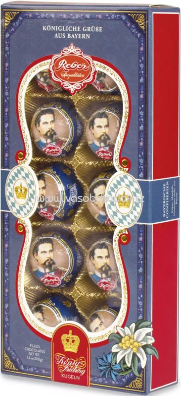 Reber König Ludwig Kugel, 10 St, 200g Reber König Ludwig Kugel, 10 St, 200g