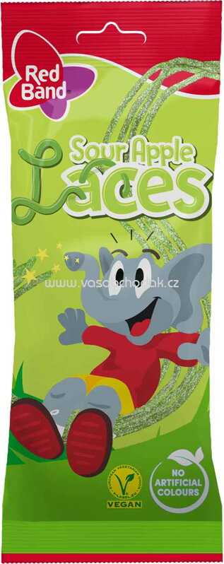Red Band Sour Apple Laces, 100g