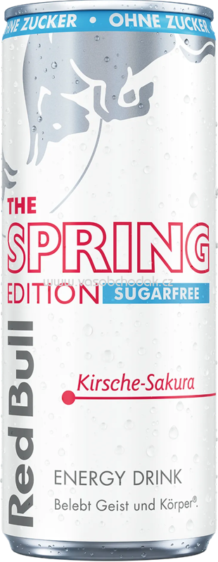 Red Bull Energy Drink The Spring Edition Kirsche-Sakura sugarfree, 250 ml