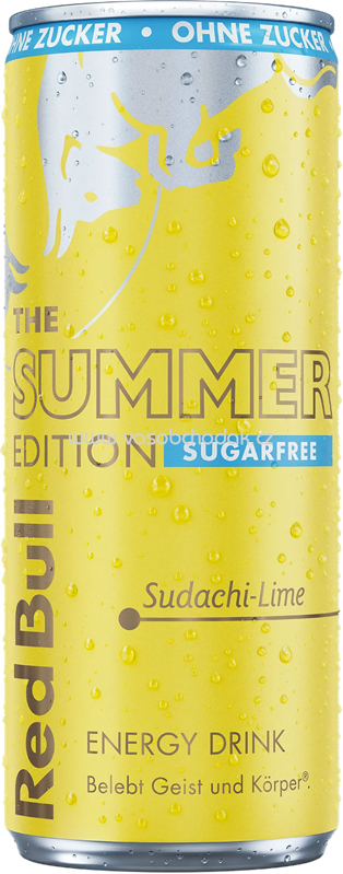 Red Bull Energy Drink The Summer Edition Sudachi Lime Sugarfree, 250 ml