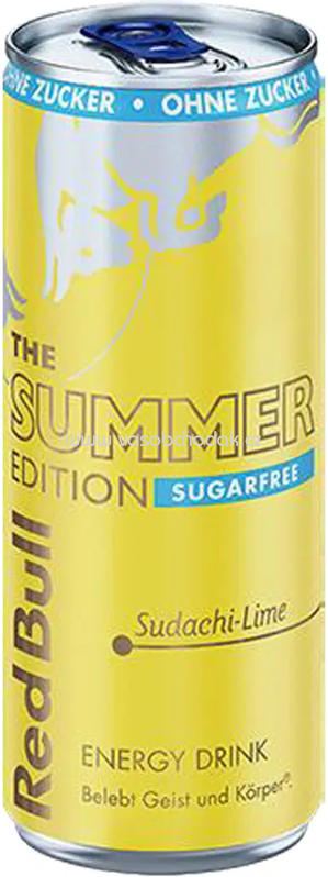 Red Bull Energy Drink The Summer Edition Sudachi Lime Sugarfree, 250 ml