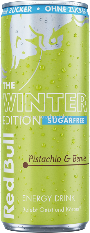 Red Bull Energy Drink The Winter Edition Pistachio & Berries Sugarfree, 250 ml