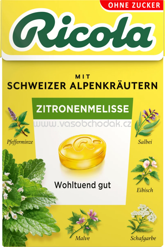 Ricola Bonbon Zitronenmelisse, zuckerfrei, 50g Ricola Bonbon Zitronenmelisse, zuckerfrei, 50g