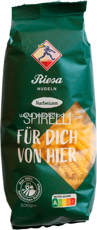 Riesa Hartweizen Nudeln - Spirelli, 500g