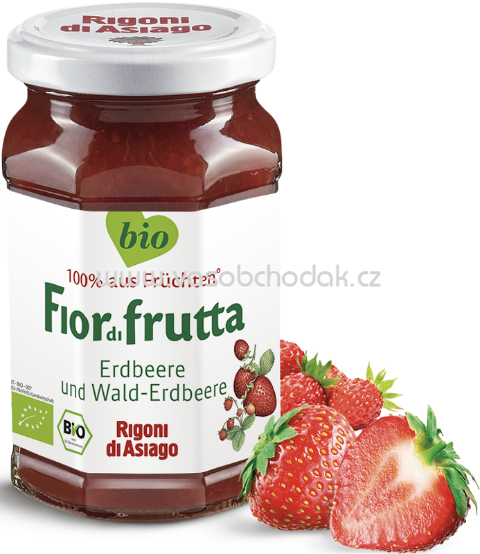 Rigoni di Asiago Fiordifrutta Erdbeere und Wald-Erdbeere, 250g
