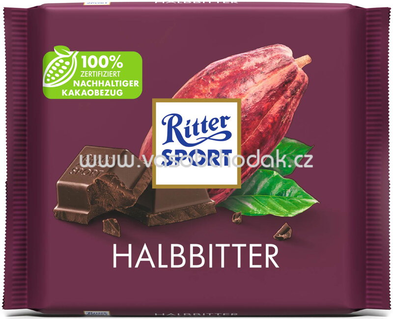 Ritter Sport Halbbitter, 100g Ritter Sport Halbbitter, 100g