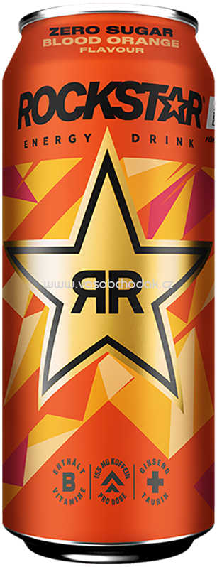 Rockstar Energy Zero Sugar Blood Orange, 500 ml