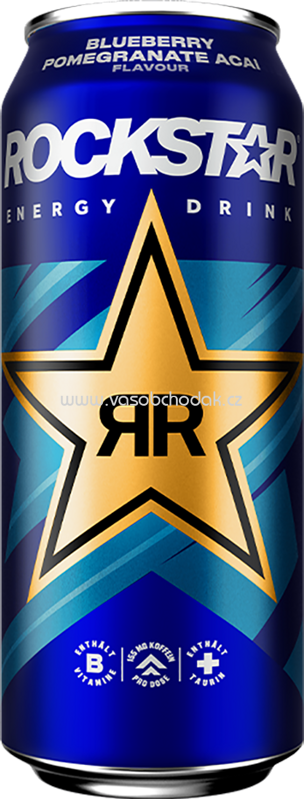 Rockstar Energy Blueberry, Pomegranate, Acai, 500 ml Rockstar Energy Blueberry, Pomegranate, Acai, 500 ml