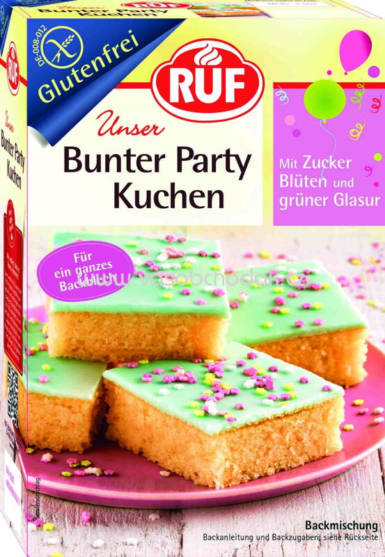 RUF Backmischung Bunter Party Kuchen, glutenfrei, 815g RUF Backmischung Bunter Party Kuchen, glutenfrei, 815g