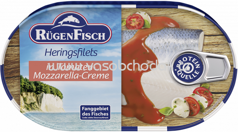 Rügen Fisch Heringsfilets in Tomaten-Mozzarella-Creme, 200g