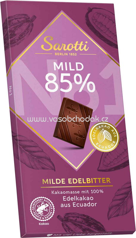Sarotti Mild 85% Milde Edelbitter, 100g