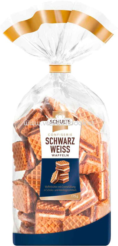 Schulte Confiserie Schwarz Weiß Waffeln, 175g