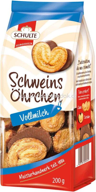 Schulte Schweinsöhrchen Vollmilch, 200g