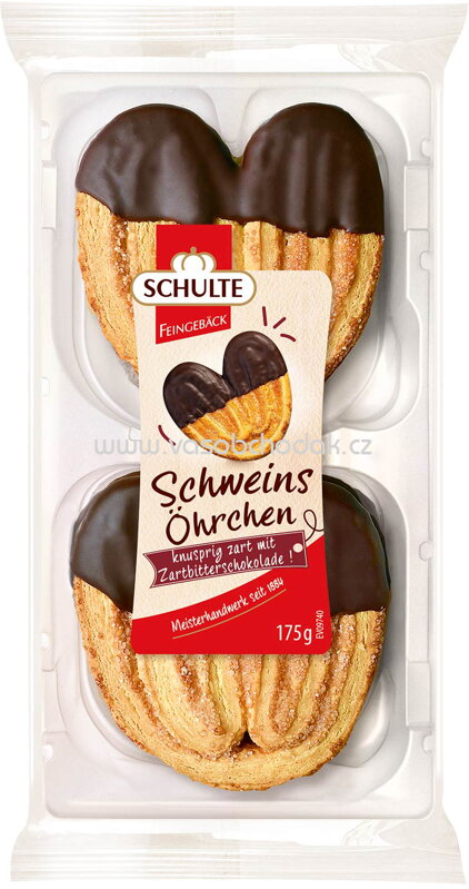 Schulte Schweinsöhrchen Zartbitter, 175g