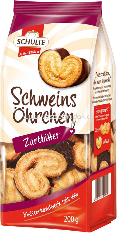 Schulte Schweinsöhrchen Zartbitter, 200g