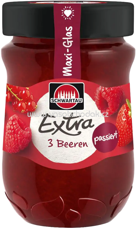 Schwartau Extra Konfitüre 3 Beeren, Maxi Glas, 600g
